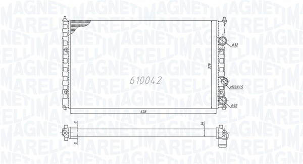 MAGNETI MARELLI 350213838000 Radiatore, Raffreddamento motore-Radiatore, Raffreddamento motore-Ricambi Euro