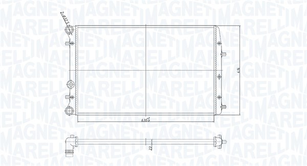 MAGNETI MARELLI 350213841000 Radiatore, Raffreddamento motore-Radiatore, Raffreddamento motore-Ricambi Euro