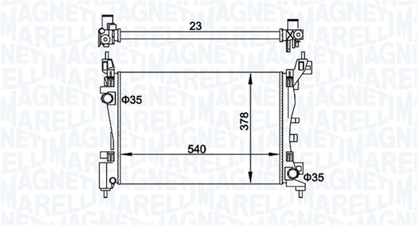 MAGNETI MARELLI 350213899000 Radiatore, Raffreddamento motore-Radiatore, Raffreddamento motore-Ricambi Euro