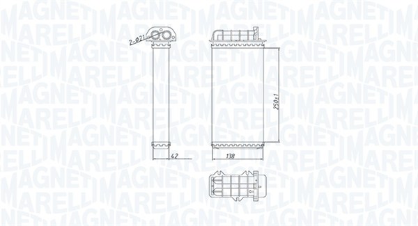 MAGNETI MARELLI 350218400000 Scambiatore calore, Riscaldamento abitacolo