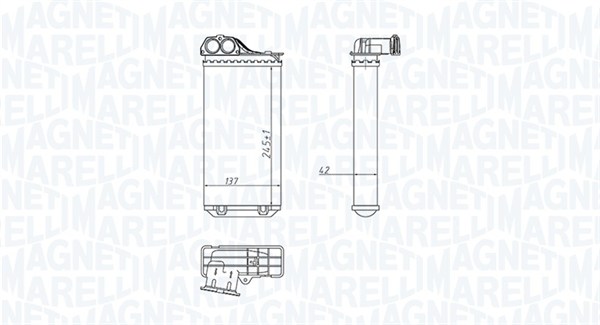 MAGNETI MARELLI 350218411000 Scambiatore calore, Riscaldamento abitacolo-Scambiatore calore, Riscaldamento abitacolo-Ricambi Euro