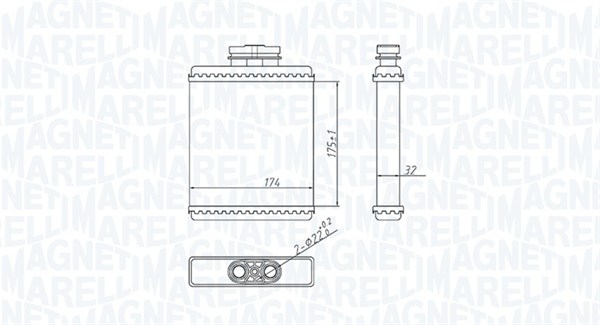 MAGNETI MARELLI 350218412000 Scambiatore calore, Riscaldamento abitacolo