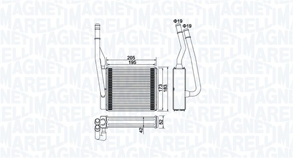 MAGNETI MARELLI 350218414000 Scambiatore calore, Riscaldamento abitacolo