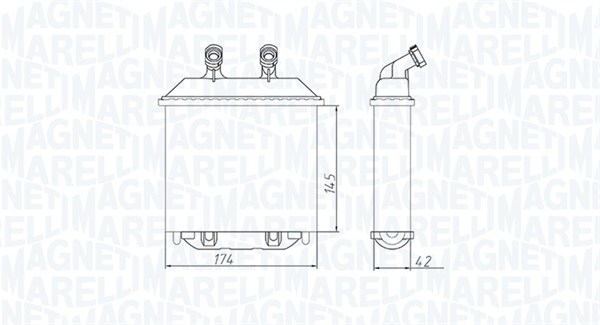 MAGNETI MARELLI 350218415000 Scambiatore calore, Riscaldamento abitacolo