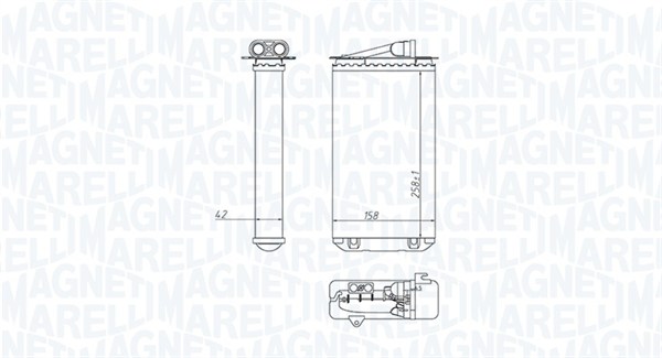 MAGNETI MARELLI 350218417000 Scambiatore calore, Riscaldamento abitacolo-Scambiatore calore, Riscaldamento abitacolo-Ricambi Euro