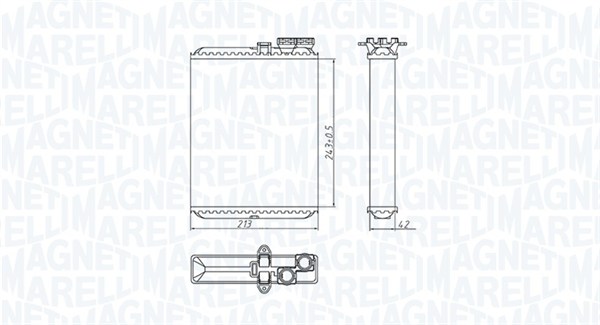 MAGNETI MARELLI 350218427000 Scambiatore calore, Riscaldamento abitacolo-Scambiatore calore, Riscaldamento abitacolo-Ricambi Euro