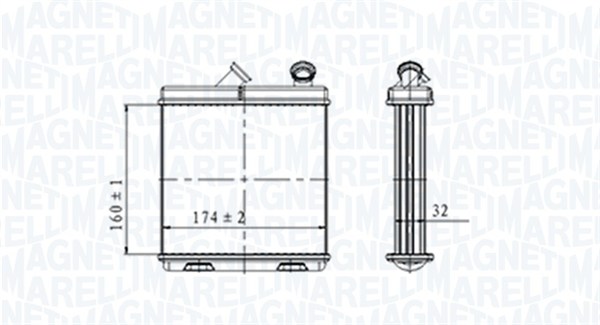 MAGNETI MARELLI 350218465000 Scambiatore calore, Riscaldamento abitacolo