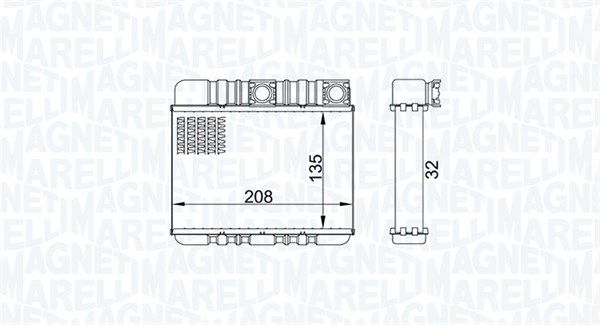 MAGNETI MARELLI 350218469000 Scambiatore calore, Riscaldamento abitacolo