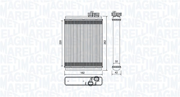 MAGNETI MARELLI 350218471000 Scambiatore calore, Riscaldamento abitacolo