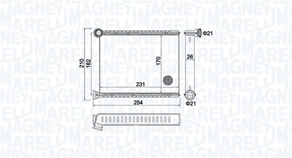 MAGNETI MARELLI 350218473000 Scambiatore calore, Riscaldamento abitacolo