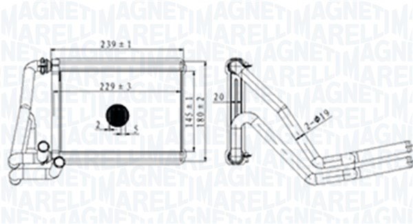 MAGNETI MARELLI 350218488000 Scambiatore calore, Riscaldamento abitacolo-Scambiatore calore, Riscaldamento abitacolo-Ricambi Euro