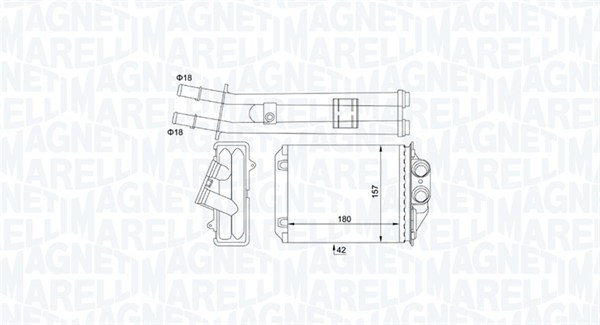 MAGNETI MARELLI 350218491000 Scambiatore calore, Riscaldamento abitacolo-Scambiatore calore, Riscaldamento abitacolo-Ricambi Euro