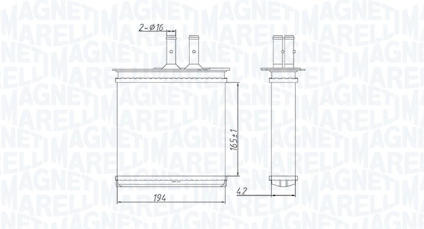 MAGNETI MARELLI 350218493000 Scambiatore calore, Riscaldamento abitacolo