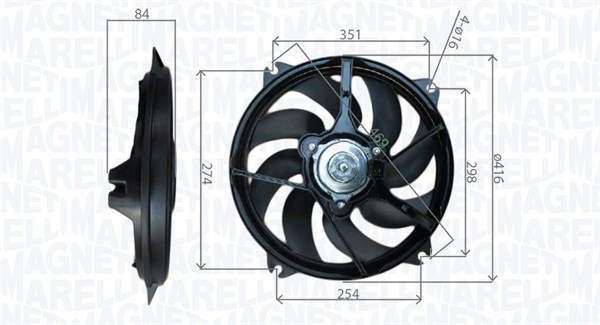 MAGNETI MARELLI 069422745010 Ventola, Raffreddamento motore-Ventola, Raffreddamento motore-Ricambi Euro