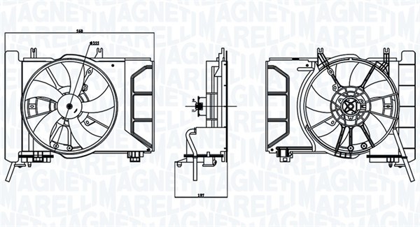 MAGNETI MARELLI 069422769010 Ventola, Raffreddamento motore-Ventola, Raffreddamento motore-Ricambi Euro