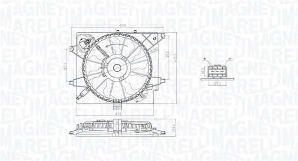 MAGNETI MARELLI 069422789010 Ventola, Raffreddamento motore