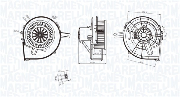 MAGNETI MARELLI 069412211010 Ventilatore abitacolo