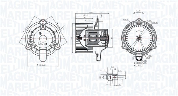 MAGNETI MARELLI 069412319010 Ventilatore abitacolo-Ventilatore abitacolo-Ricambi Euro