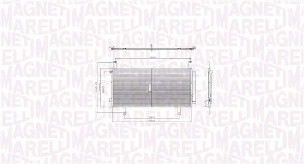 MAGNETI MARELLI 350203105100 Condenser, air conditioning for HONDA