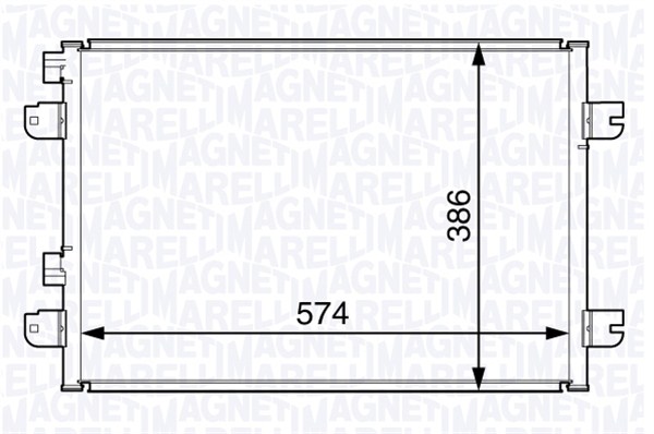 MAGNETI MARELLI 350203728000 Condenser, air conditioning for DACIA RENAULT