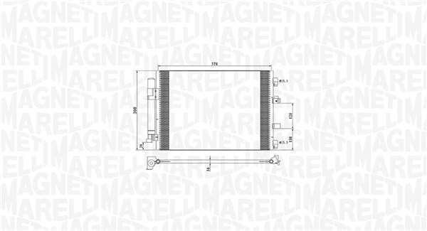 MAGNETI MARELLI 350203773000 Condenser, air conditioning for FORD