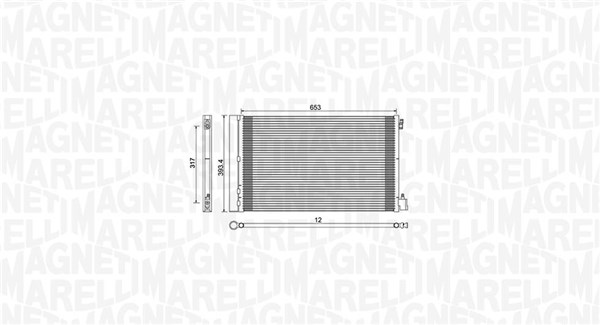 MAGNETI MARELLI 350203779000 Condenser, air conditioning for OPEL VAUXHALL