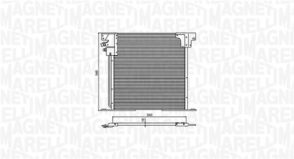 MAGNETI MARELLI 350203903000 Condenser, air conditioning for MERCEDES-BENZ