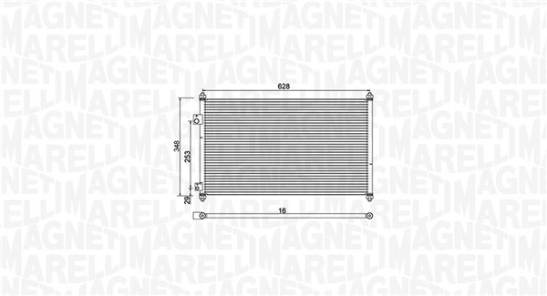 MAGNETI MARELLI 350203933000 Συμπυκνωτής, σύστ. κλιματισμού for HONDA