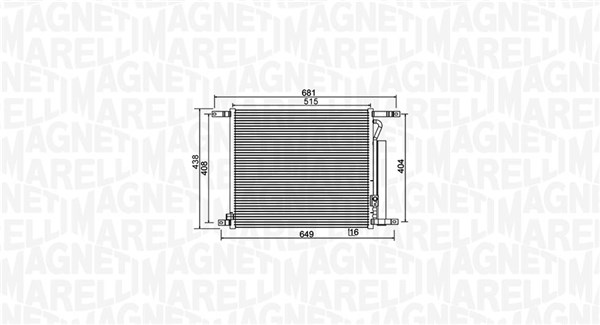 MAGNETI MARELLI 350203966000 Condenser, air conditioning for CHEVROLET