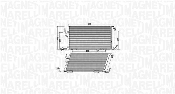 MAGNETI MARELLI 350203994000 Συμπυκνωτής, σύστ. κλιματισμού for CITROËN PEUGEOT