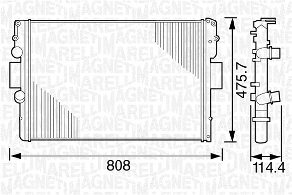 MAGNETI MARELLI 350213120900 Radiatore, Raffreddamento motore-Radiatore, Raffreddamento motore-Ricambi Euro