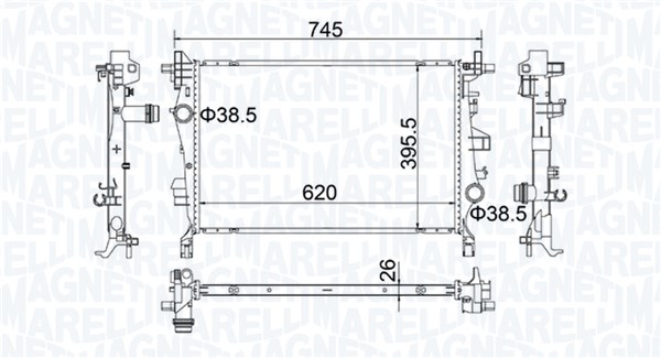 MAGNETI MARELLI 350214500000 Chladič motora