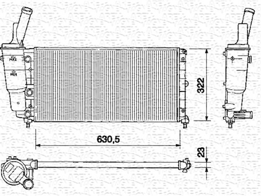 MAGNETI MARELLI 350213161000 Radiatore, Raffreddamento motore