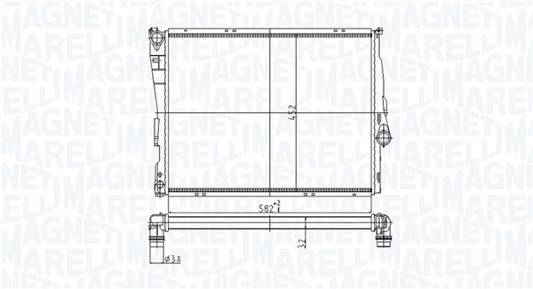 MAGNETI MARELLI 350213176800 Radiator, engine cooling