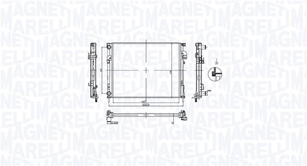 MAGNETI MARELLI 350213212900 Radiator, engine cooling