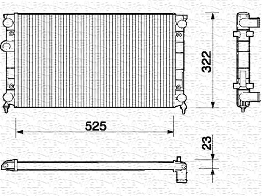 MAGNETI MARELLI 350213213000 Radiatore, Raffreddamento motore