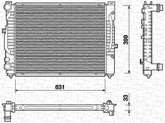 MAGNETI MARELLI 350213712000 Radiatore, Raffreddamento motore-Radiatore, Raffreddamento motore-Ricambi Euro