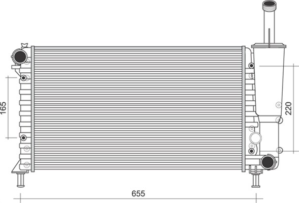 MAGNETI MARELLI 350213892000 Radiatore, Raffreddamento motore