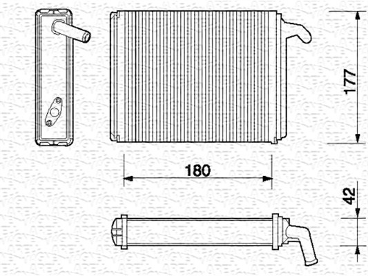 MAGNETI MARELLI 350218054000 Scambiatore calore, Riscaldamento abitacolo