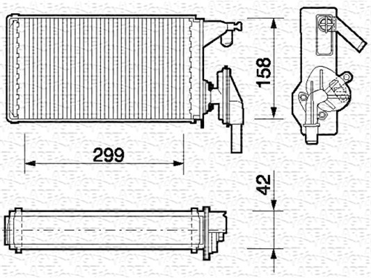 MAGNETI MARELLI 350218063000 Scambiatore calore, Riscaldamento abitacolo