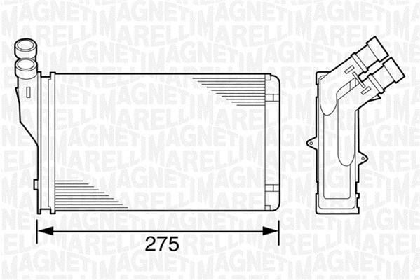 MAGNETI MARELLI 350218221000 Scambiatore calore, Riscaldamento abitacolo-Scambiatore calore, Riscaldamento abitacolo-Ricambi Euro