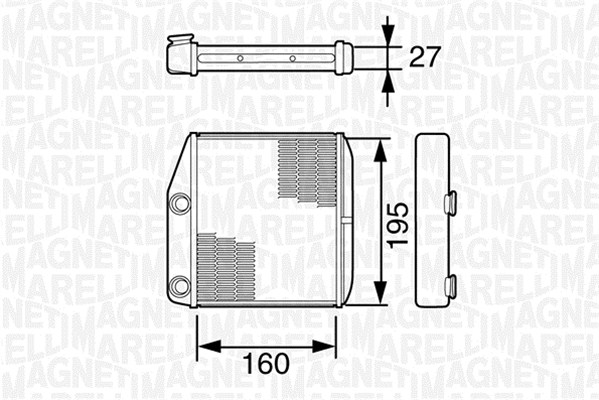 MAGNETI MARELLI 350218227000 Scambiatore calore, Riscaldamento abitacolo