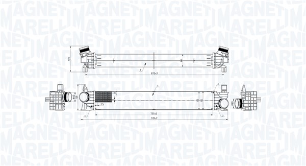 MAGNETI MARELLI 351319206220 Ψυγείο αέρα υπερπλήρωσης for CITROËN FIAT PEUGEOT