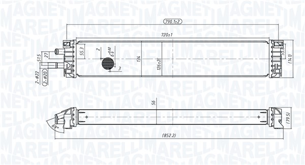 MAGNETI MARELLI 351319206270 Ψυγείο αέρα υπερπλήρωσης for AUDI