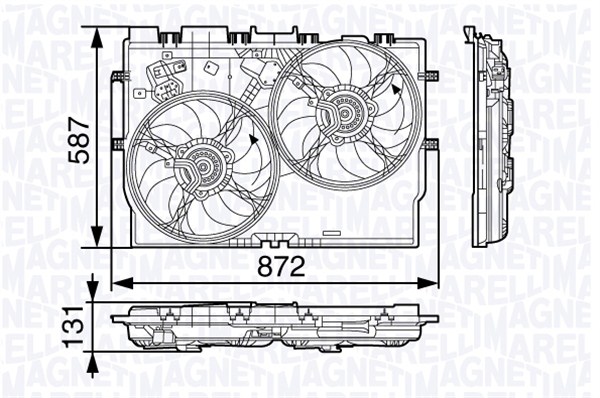 MAGNETI MARELLI 069422584010 Ventola, Raffreddamento motore-Ventola, Raffreddamento motore-Ricambi Euro