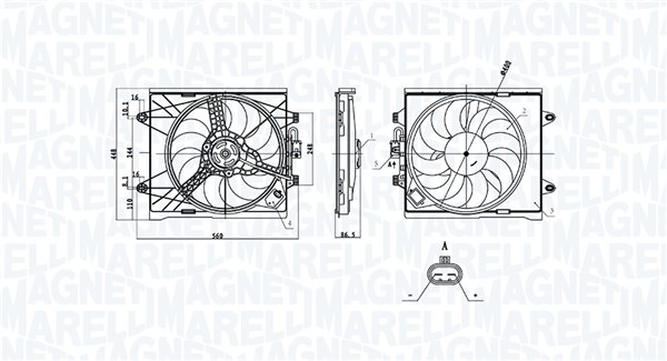 MAGNETI MARELLI 069422893010 Fan, engine cooling