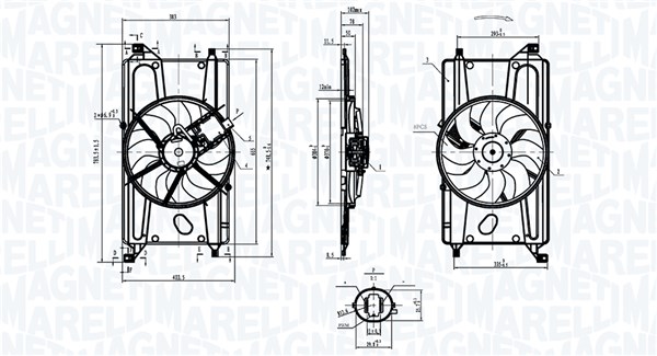 MAGNETI MARELLI 069422900010 Fan, engine cooling