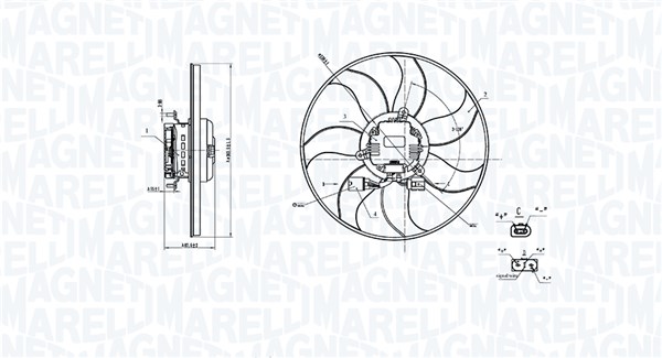MAGNETI MARELLI 069422908010 Fan, engine cooling