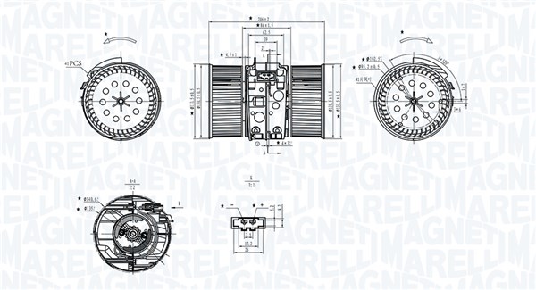 MAGNETI MARELLI 069412748010 Utastér-ventilátor RENAULT VAUXHALL