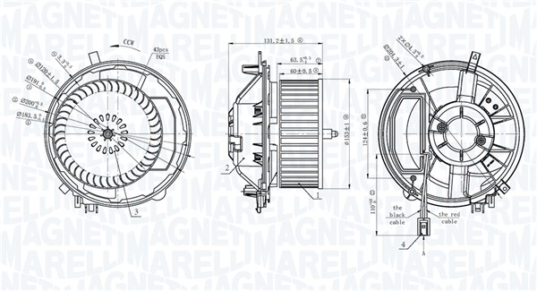 MAGNETI MARELLI 069412777010 Interior Blower for AUDI CUPRA SEAT SKODA VW